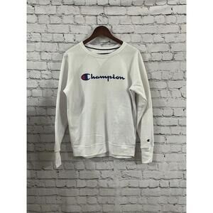 Champion White Athletic Fit Crewneck Sweater‎